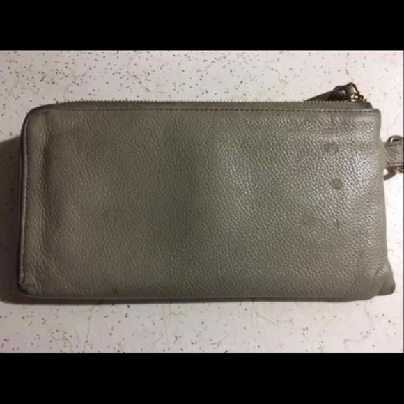 Emma Fox Tan envelope wallet clutch leather - Picture 2 of 4